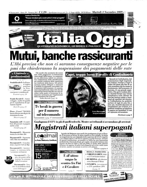 Italia oggi : quotidiano di economia finanza e politica